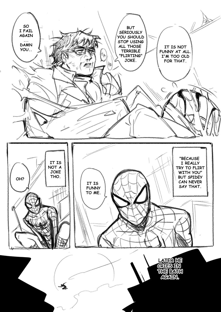 alucard199x's tweet photo. Too many jokes Spidey, too many jokes ...🤪🙏💦
An AU where Doc and spidey still fight each other like in the comic. I love the way they dance with each other in there.  🕷️🐙 https://t.co/scPqyAL29Z