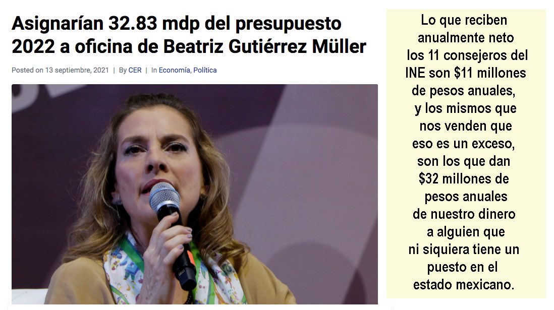 JesusMartinMx's tweet photo. ¿Eso significa que la oficina de la señora recibirá TRES veces más que los Consejeros del @INEMexico ? ¿Lo mismo que supuestamente ganó @CarlosLoret en un año? Más se mueven, más se hunden. @BeatrizGMuller @CiroMurayamaINE @lorenzocordovav https://t.co/aRHXLXZOpQ