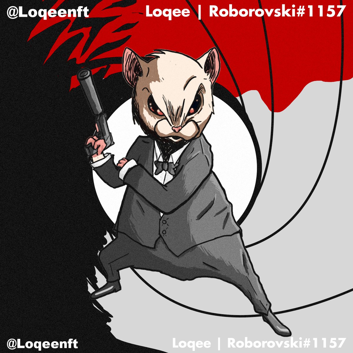 Loqeenft's tweet photo. Agent 007 - RoBONDrovski comes to rescue the world @RoborovskiNFT  No Time To Die...!! 

 @andhikataa @KevinSusanto @Dagelanco. Hope this project gonna be one of the best communities  👀🚀!! #NFTCommunity #nft #RoborovskiNFT #Indonesia #NFTGiveaway #nftart  #Fanarts https://t.co/XAh1E26Ylk