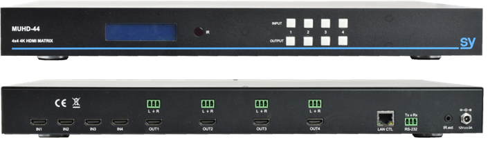Sy_Electronics's tweet photo. A straight forward solution for those simple AV installs
SY-MUHD-44 4x4 HDMI Matrix
4K@60
HDCP 2.2
AV Muting
EDID Management
Audio De-embedder
Buttons, IR, RS232 or LAN Control
LCD display
SY Electronics ☎️ +44 161 868 3450 https://t.co/JosUSWSCtZ
#syelectronics #hdmi #4k60 https://t.co/5m4XBaIVbe