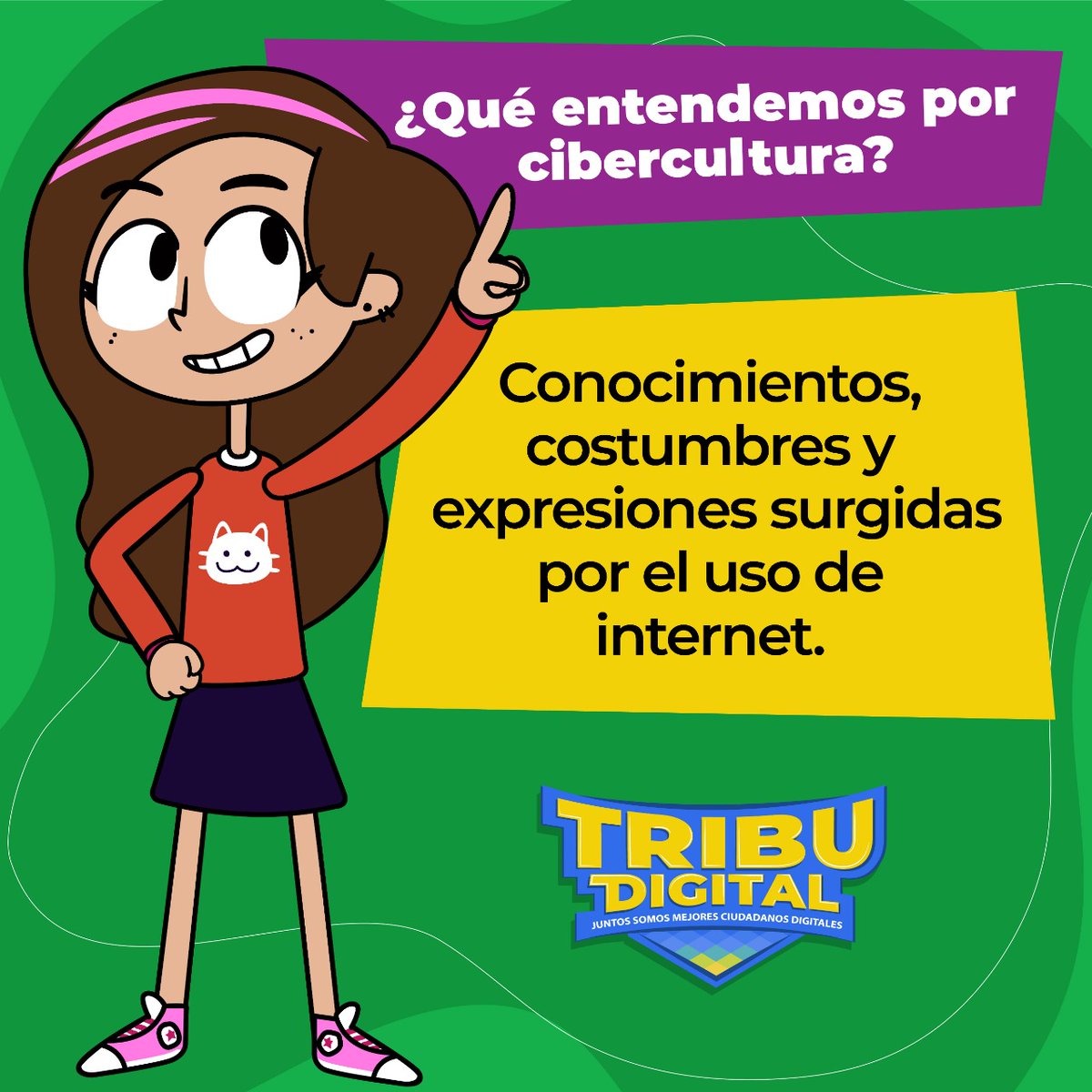 Es muy importante entender que hoy somos #ciberciudadanos y que entre tod@s formamos una #cibercultura 🙌. Cada un@ tiene la misión de que esta sea agradable para las y los usuarios 😊