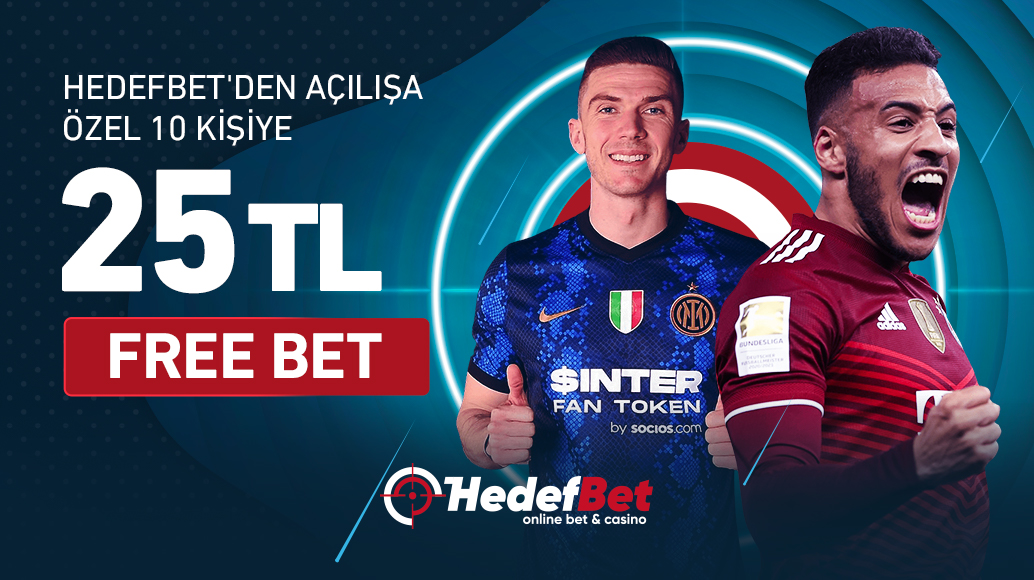 📢Bahisin en gösterişli hali Hedefbet'in açılışına özel 10 kişiye 25 Freebet!

🔴Hesabımızı takip et, gönderiyi retweetle ve #Hedefbet etiketi ile kullanıcı adını yoruma bırak!

🎯Güncel Giriş: Hedefbet11.com