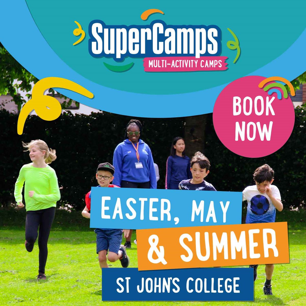Eggs-cellent Activity Camps this Easter at St John’s College! SuperCamps will be running Multi-Activity Camps. Book before February 28th for 15% off*
*Cannot be used in conjunction with any other offer.
See you at Easter!
#supercamps #sjccommunity #stjohnscollegesouthsea