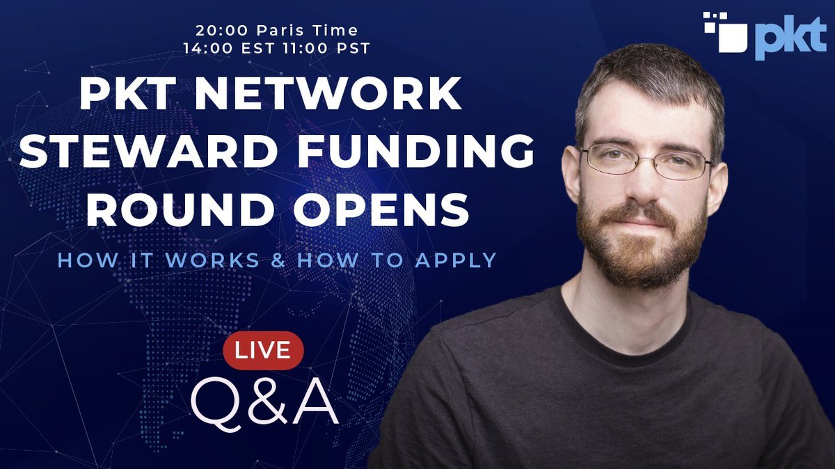 cjdelisle's tweet image. Save the date!
Saturday February 19th at 20:00 Paris time.
#PKT Network Steward funding round has opened. How it works and how to apply. Live Q&amp;amp;A.

Doing #OpenSource work on #MeshNetworking? You might qualify.

Join here: odysee.com/@cjdns:0/Live-…