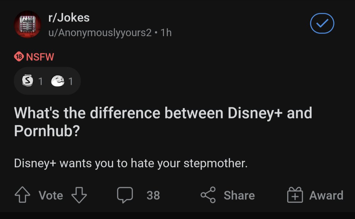 iafdcom's tweet photo. What's the difference between Disney+ and Pornhub? https://t.co/km7pLe7T18