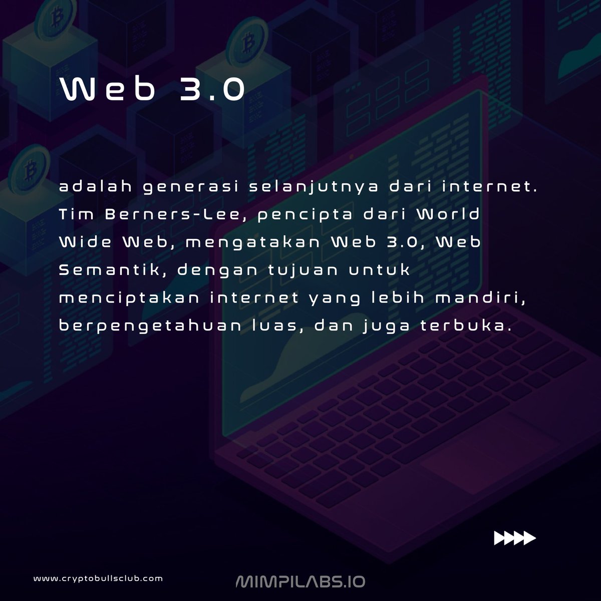 mimpilabs's tweet photo. [ trans ]

Semua yang perlu diketahui tentang Web 3.0!

#NFT #NFTCommunity #NFTs #nftindonesia https://t.co/BP3Aal759M
