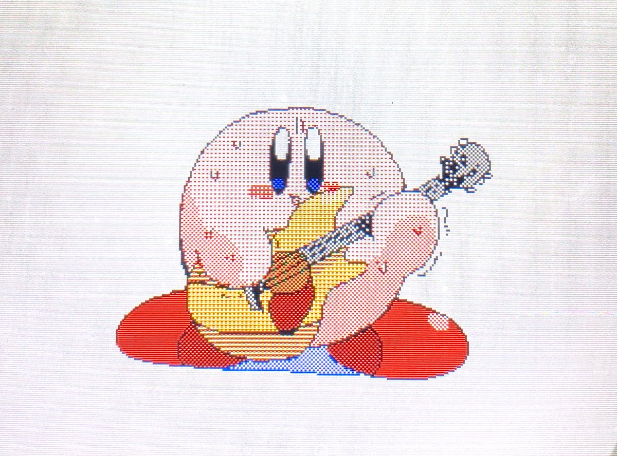 カービィ「ギターを弾くカービィ 」|GA-CHANのイラスト