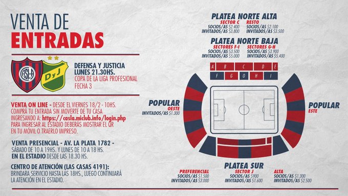 venta de entradas san lorenzo