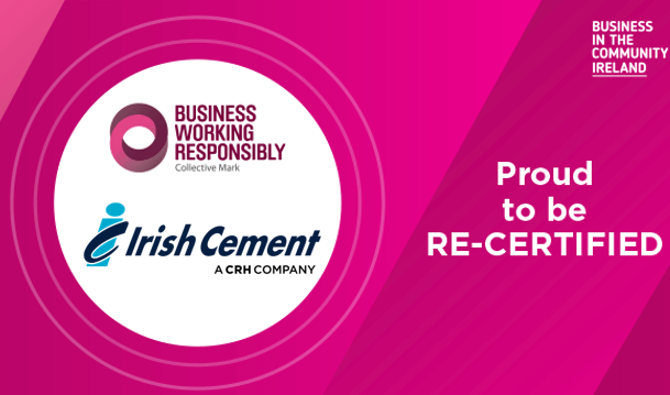 Irish_Cement's tweet photo. Irish Cement is proud to be one of the #CRH companies in Ireland that has been recertified to the 
@BITCIreland Business Working Responsibly Mark, underlining our ongoing commitment to operating in a sustainable and socially responsible manner #BWRMark https://t.co/DKwRKHL4ik
