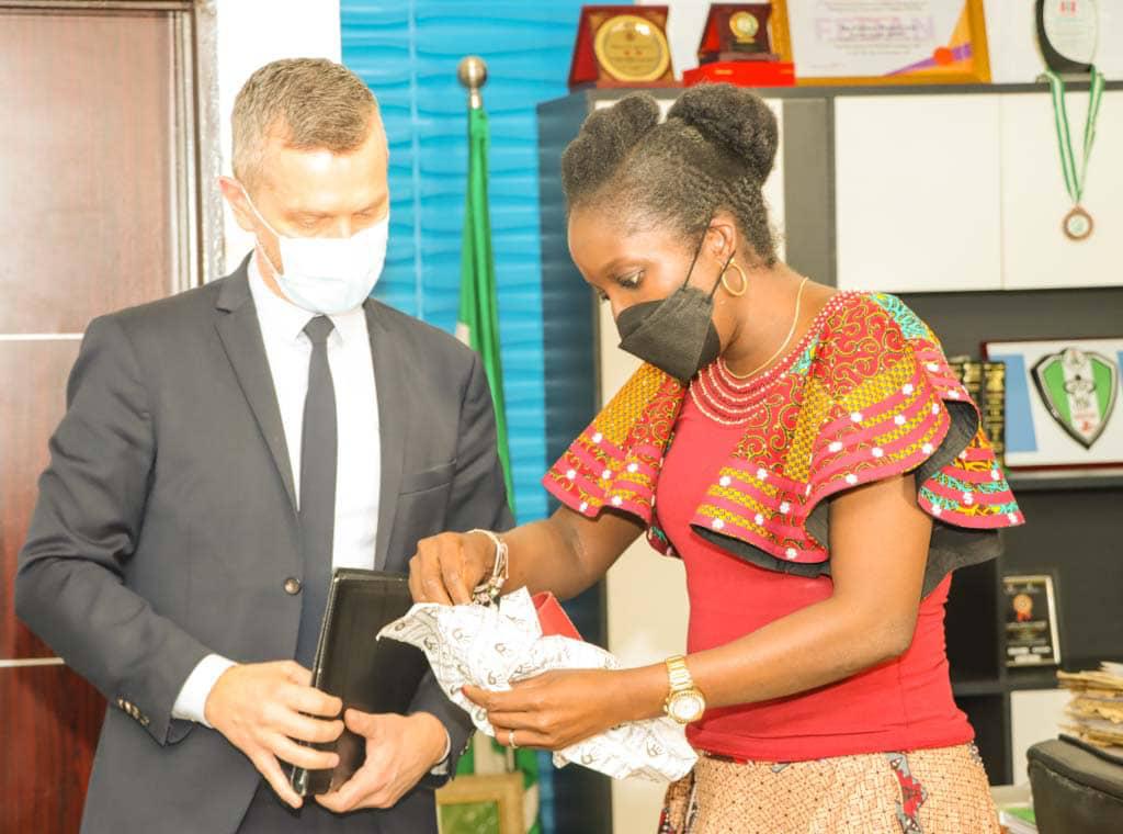 naptipnigeria's tweet photo. •  Director General of the National Agency for the Prohibition of Trafficking in Persons (NAPTIP), Dr. Fatima Waziri Azi, today received the Ambassador of Denmark in Nigeria, His Excellency Sune Krogstrup who visited the Headquarters of the Agency in Abuja.

#notforsale #TIPSOM https://t.co/fNpiZycSrZ