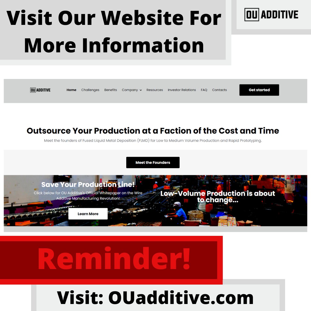 REMINDER: Visit our brand new website ouadditive.com and learn about solutions to combat Offshore Outsourcing!