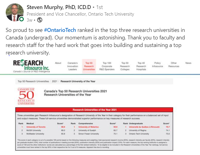 Our <a href="/UOITFA/">UOIT Faculty</a> faculty members are the researchers, thinkers and innovators who bring research, funding and leading edge teaching to <a href="/ontariotech_u/">Ontario Tech University</a>. Top 3? With a #FairDeal we can do even more @drstevenmurphy! #ONstrikeU