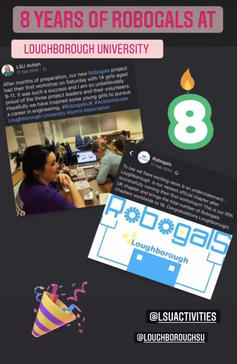 8 years of Robogals at Loughborough 🎉 <a href="/LSU_Action/">Ellie Southern</a> <a href="/RobogalsEMEA/">Robogals EMEA</a>