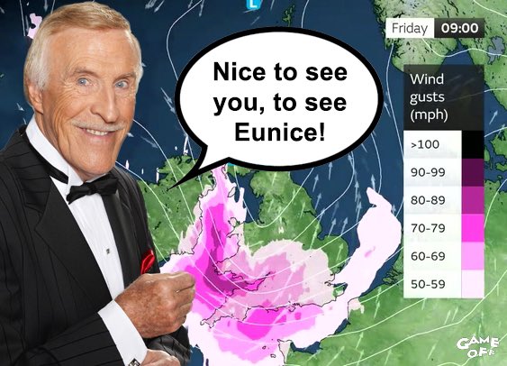GameOffUK's tweet image. #StormEunice Bruce Forsyth makes it all better