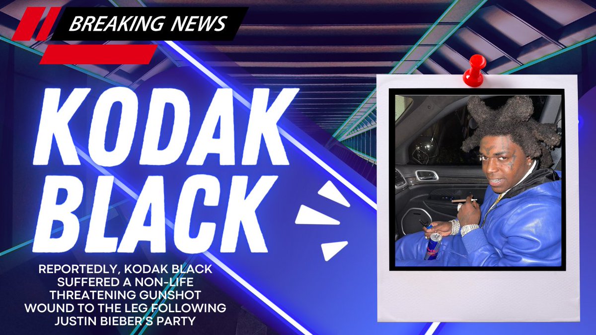 EssentialsOnyx's tweet photo. REPORTEDLY, KODAK BLACK SUFFERED A NON-LIFE THREATENING GUNSHOT WOUND TO THE LEG FOLLOWING JUSTIN BIEBER’S PARTY
 check out the
full story on our YouTube Channel https://t.co/4yrfwMWrsv
#kodakblack #snipergang #instagram #news #hiphopnews #celebritynews #onyxessentiallounge https://t.co/d8AbPAbEhf