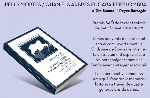 PagesEditors's tweet photo. - 'Pells mortes' i 'Quan els arbres encara feien ombra'
Dues obres d'Eva Saumell i Reyes Barragán, guanyadores dels premis SAÓ de textos teatrals de petit format 2019 i 2020. 

📖https://t.co/MPeEVqNqeK https://t.co/RBk275Pr9T