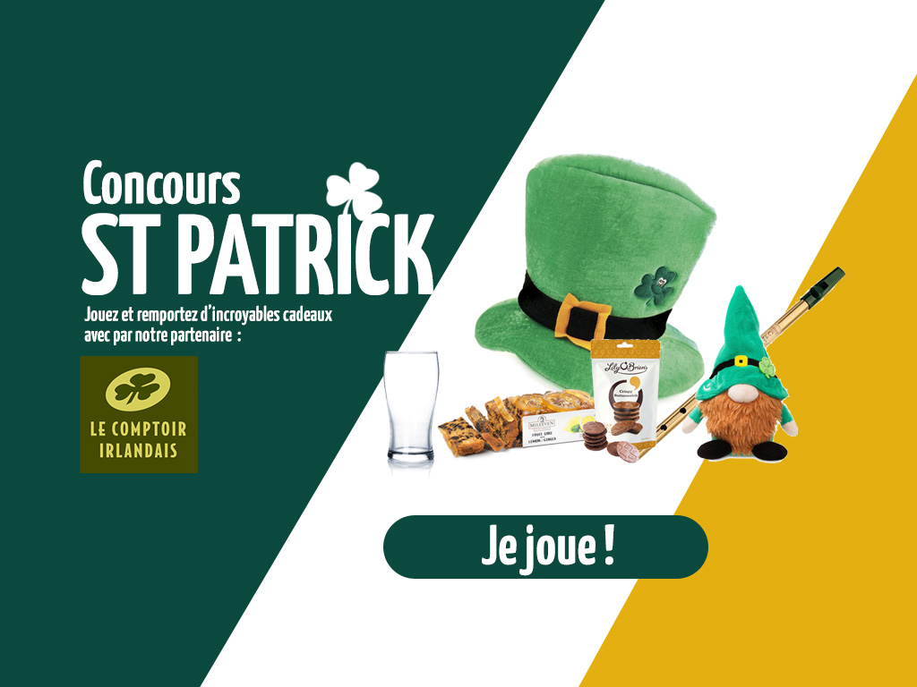 guideirlande's tweet photo. https://t.co/ySPlNbV6r5 et @Comptoir_irl organisent un concours spécial St Patrick ! Et il y a de supers cadeaux à gagner ! 😁 Aurez-vous la chance d'un irlandais ? ☘️
C'est par ici pour jouer : https://t.co/EZuxGMwkyu

#StPatricksDay #saintpatrick #irlande #guideirlande https://t.co/pkp1dyh8Dw