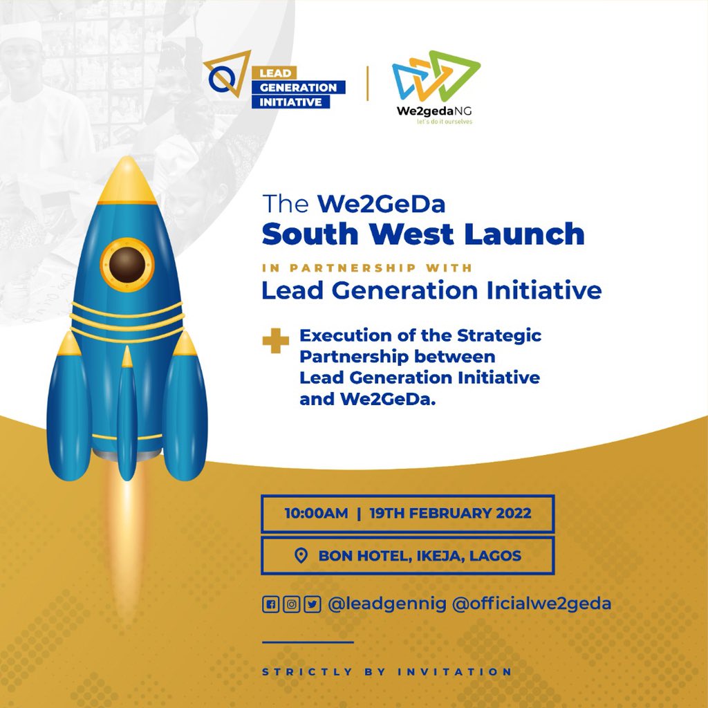 leadgennig's tweet photo. We build better when we build together. A time has come for all of us to join hands together in building a new Nigeria that flourishes through our actions and engagements. 

#We2GeDaLaunch 
#We2GeDaLGI
#We2GeDaMovement
#Lead2GeDa https://t.co/4z10LOFcex