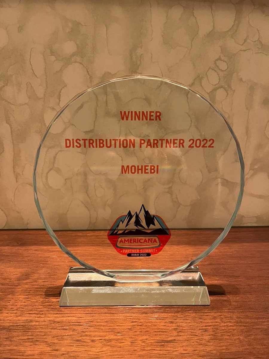 <a href="/MohebiLogistics/">Mohebi Logistics</a> was awarded the Distribution Partner of the Year award by #Americana at their recent Partner Summit-Dubai 2022. The entire team at <a href="/MohebiLogistics/">Mohebi Logistics</a> are delighted to be recognized for our outstanding customer focus &amp; provision of best-in-class #logisticssolutions.