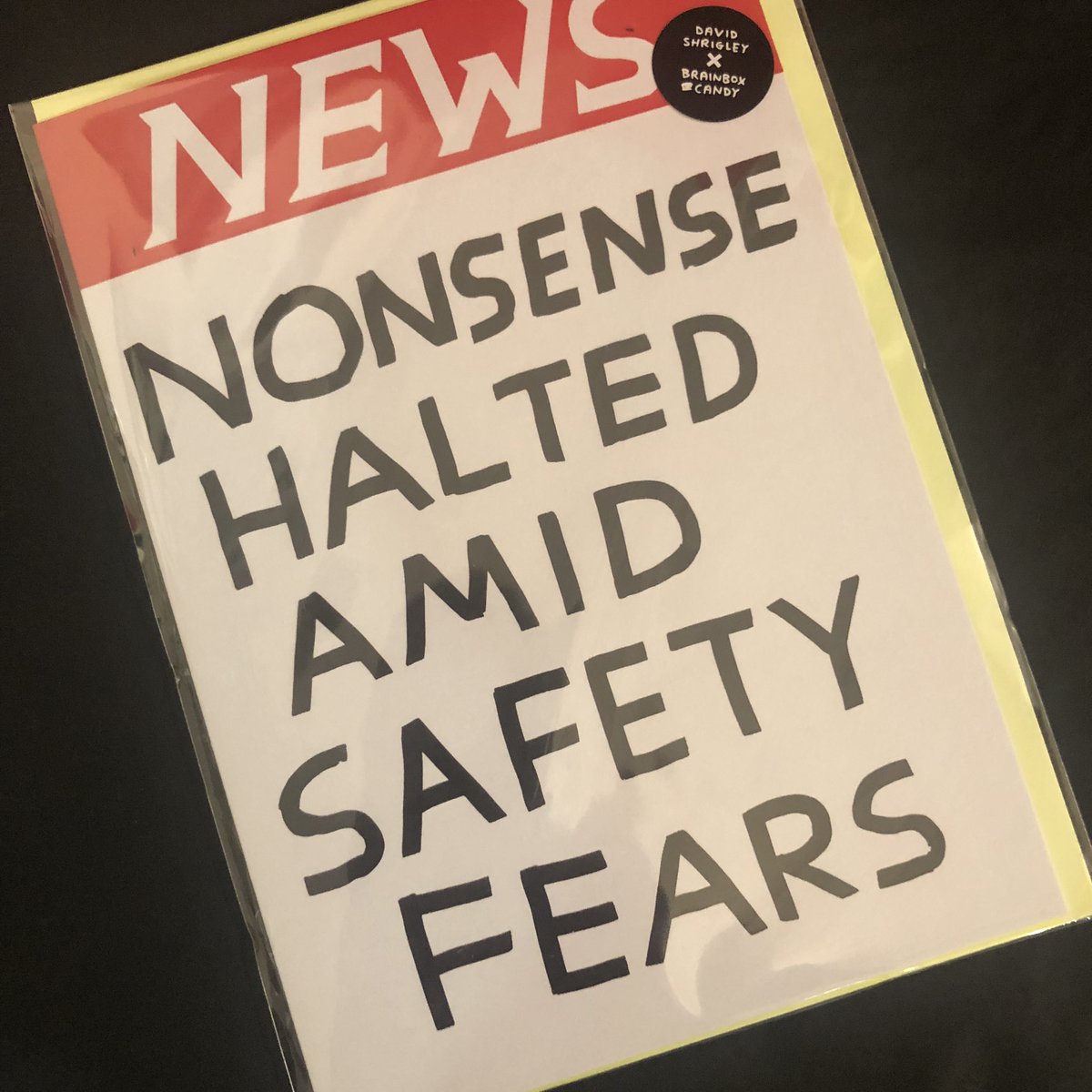 Got here before the red warning started &amp; hopefully it’ll be quieter by closing time. Much as I’d love to see you, please don’t come out shopping while it’s blowing a hooley!  Quite happy playing shop on my own &amp; reorganising the mugs. I might even tackle the filing #claresuffolk