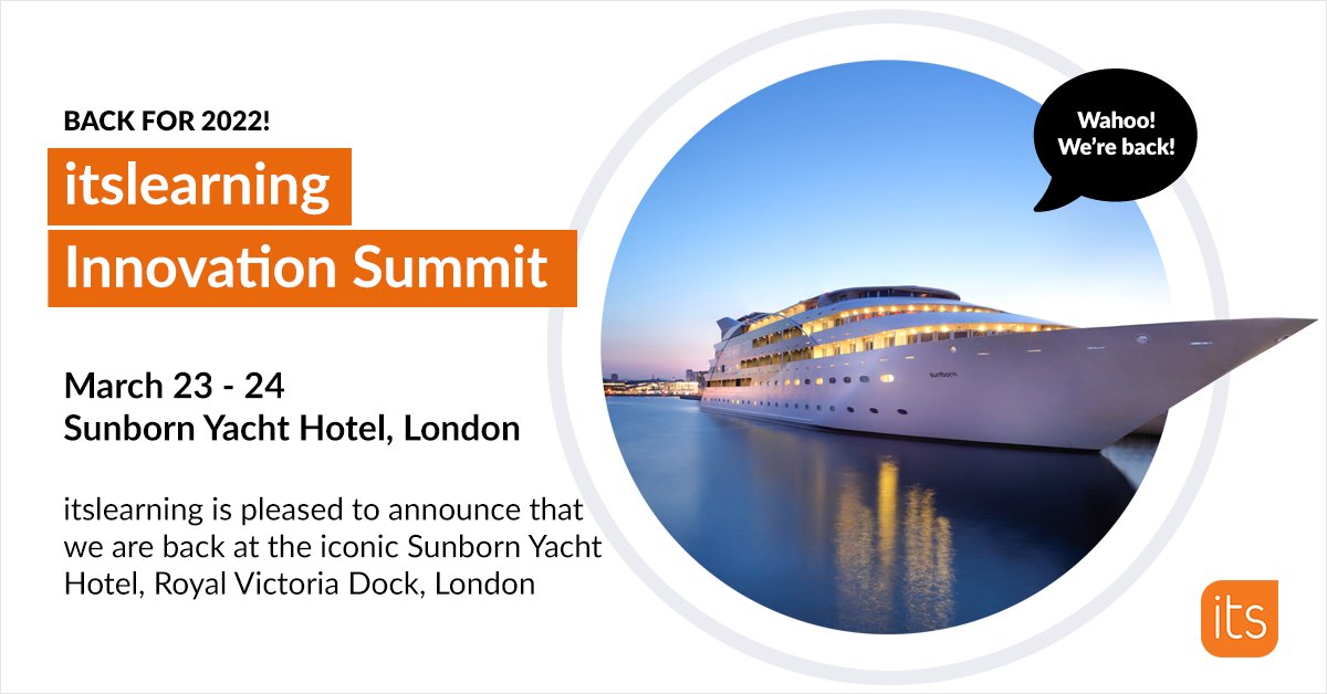 itslearning's tweet photo. Join sessions by inspiring educators &amp; mingle with teachers from across Europe at the itslearning Innovation Summit! Check out the agenda &amp; register here: https://t.co/r9DSBnJSr6 #itsSummit22 https://t.co/j7WRc3ImGP