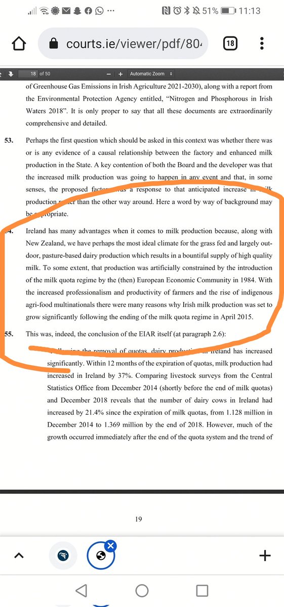Fantastic to see the Supreme Court speaking so highly of Irish dairying following its judgment in favour of the development of the new cheese plant.