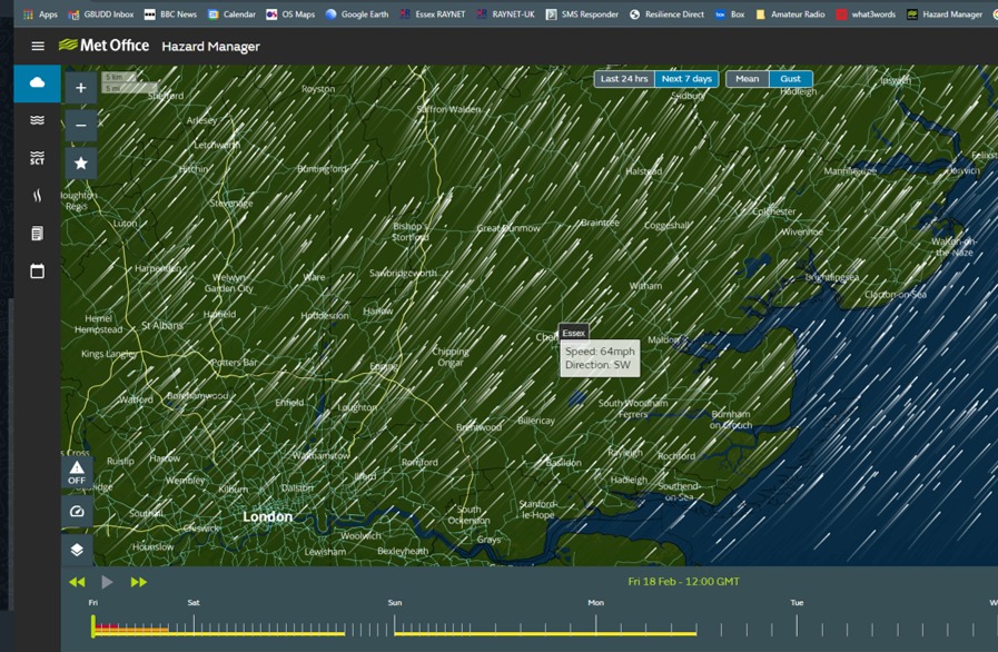 EssexRAYNET's tweet image. Essex RAYNET have been tasked by two District Councils to assist at their Response Centres in preparation for potential issues with the severe weather. Two response teams are currently on route and a comms network has been established using VHF/UHF FM, Zelloworks and Icom Lte.