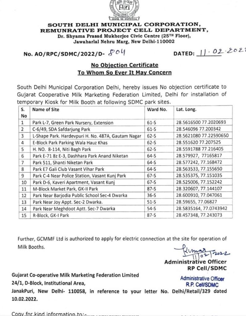 1/2
<a href="/OfficialSdmc/">SDMC</a> <a href="/OfficialSdmc/">SDMC</a> why is this kind of commercialisation (under garb of Milk booths) being promoted to intrude our parks.
Is there any dearth of shops in the markets.
This is a serious infringement &amp; does not have Public support. 
<a href="/LtGovDelhi/">LG Delhi</a> Sir pls stay this NOC .