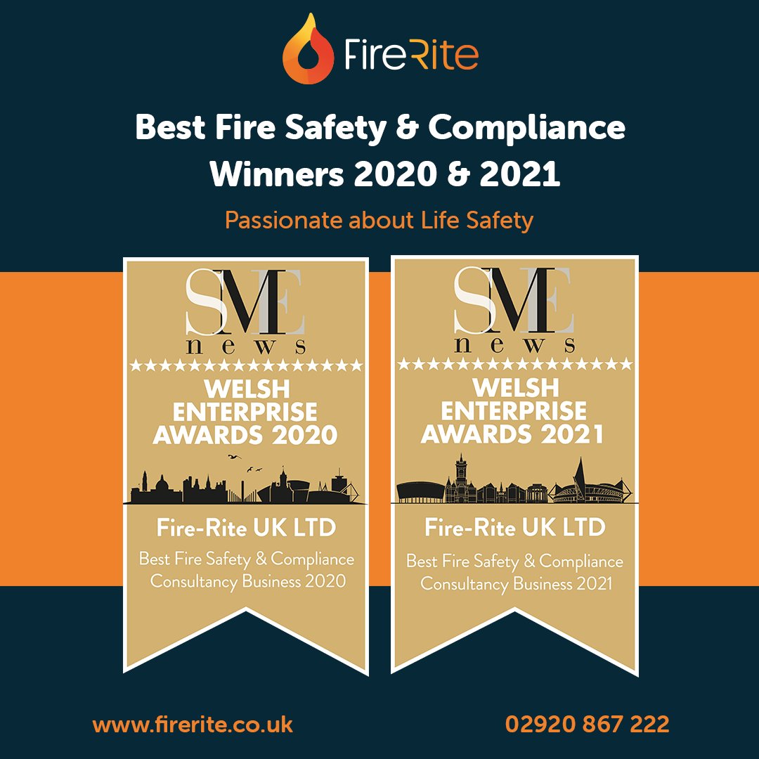 FireRiteUK's tweet photo. Best Fire Safety & Compliance Winners 2020 & 2021
https://t.co/DbGFNtdyoe
#fra #firesafetyconsultants #firetraining #activefireprotection #welshenterpriseawards #passivefireprotection https://t.co/YTuofiy1xh