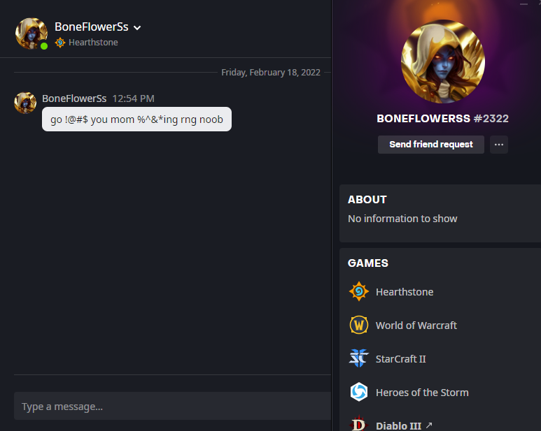 I really hope they will make a reporting system that notifies You if someone, that you've reported gets banned. <a href="/PlayNiceHS/">PlayNiceHS</a>