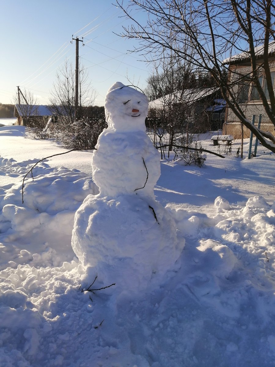 64Lyutina's tweet photo. Он не мал и не велик, снежно белый снеговик! https://t.co/SCUkxmRz2t