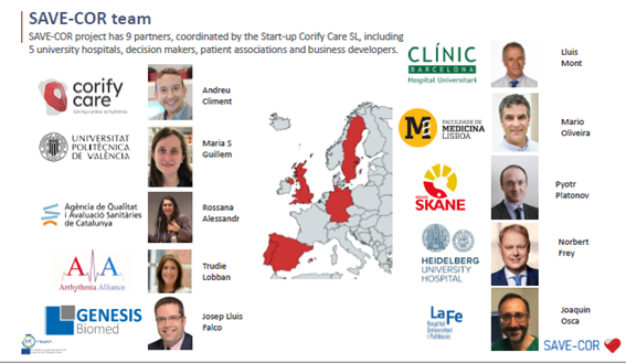 cor_grupo's tweet photo. #SAVECOR is composed of 9 high-level partners that will contribute to developing the world's first non-invasive cardiac mapping system and #deeplearning assisted decision-making for supporting physicians prescribing and performing #arrhythmia #therapyies https://t.co/hFcsMelFK5