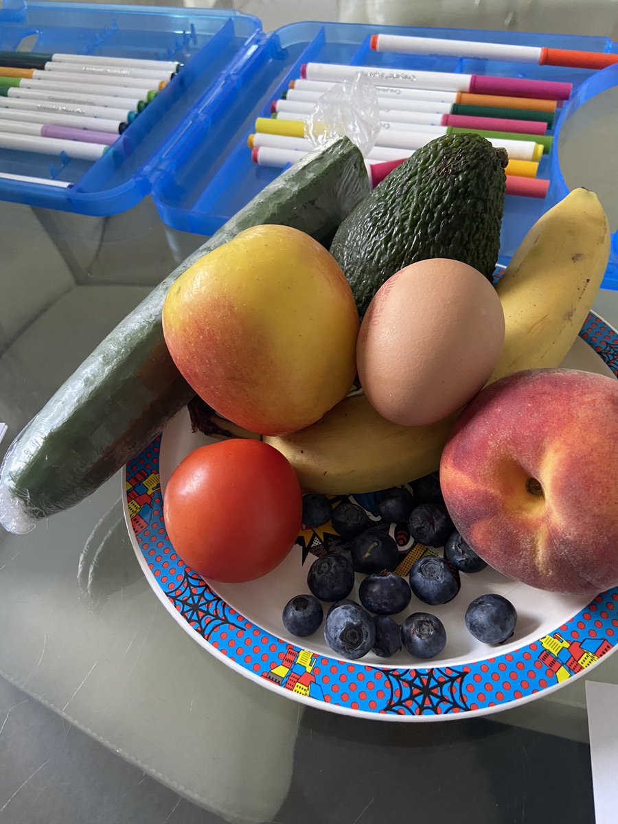 LangmuHol's tweet photo. @stbartsRWB Tom has really enjoyed his home learning activities today - he really liked creating and drawing a ‘healthy plate’ inspired by The Very Hungry Caterpillar (he even drew the caterpillar 🐛 too!) https://t.co/jV07NdXySu
