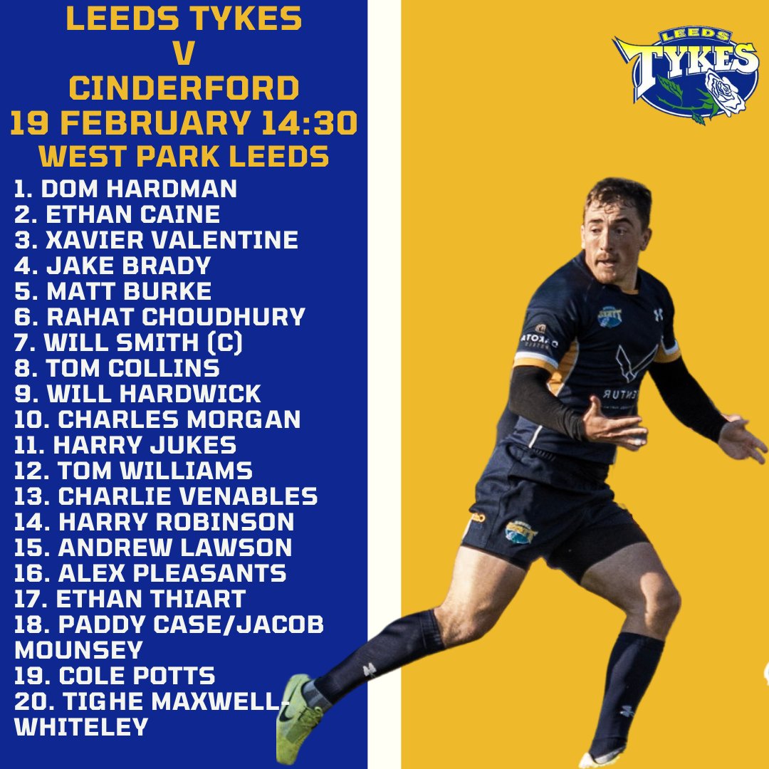Leeds Tykes RUFC on Twitter "TEAM NEWS Here's our side for tomorrow