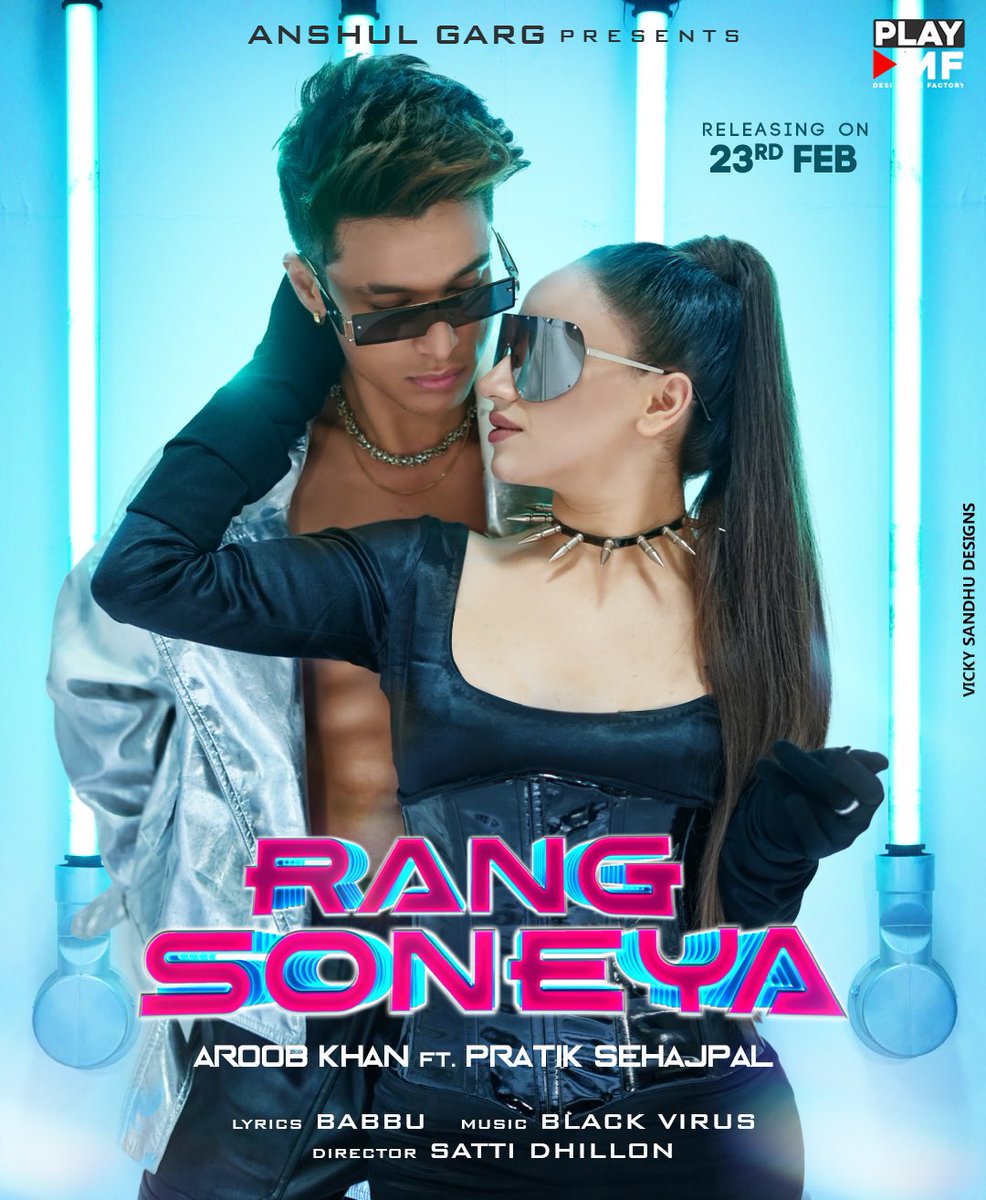 Sooo guys here is the first surprise for all my #pratikfam ♥️ #RangSoneya by @_aroobkhan_ ft your boy #pratiksehajpal out on 23rd February on @playdmfofficial official YouTube channel ❤️‍🔥 
Stay tuned 🎧