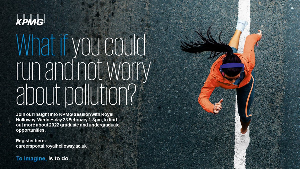 Join a panel of KPMG graduate trainees in Audit, Tax, Consulting and Microsoft Business Solutions on Wed 23 Feb, 1-3pm (online) for an insight into their journey to KPMG, their roles and application hints and tips! ow.ly/9Xem50HVuKs  <a href="/RHULManagement/">Royal Holloway University Business and Management</a> <a href="/RHULECON/">Royal Holloway Economics Department</a> <a href="/RHUL_Law/">Royal Holloway Law and Criminology</a>