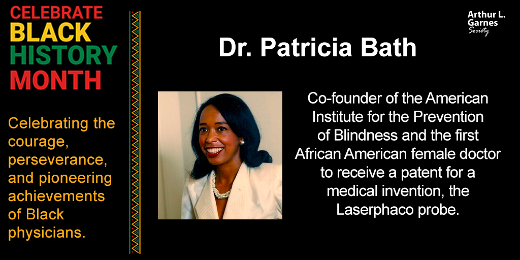 Dr. Bath is the first Black female doctor to receive a patent for a medical invention, the Laserphaco probe, a device and method for cataract treatments.

#blackhistorymonth #blackdoctors #diversitymatters #healthequity #plasticsurgery #NMA1895