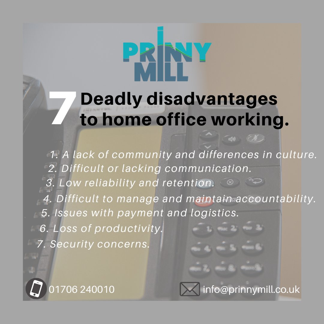 We have #OfficeSpace available to help get back into a routine! 

Prefer #working from #home? 

Here's a few reasons why this could become a major disadvantage for you! 

Call..
📞01706 240010