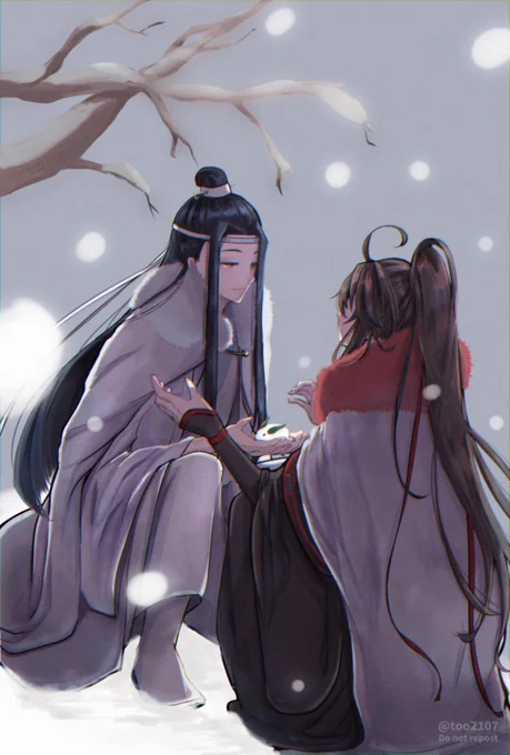 夫に雪遊びを教える夫

#MDZS #魔道祖師 #忘羨 