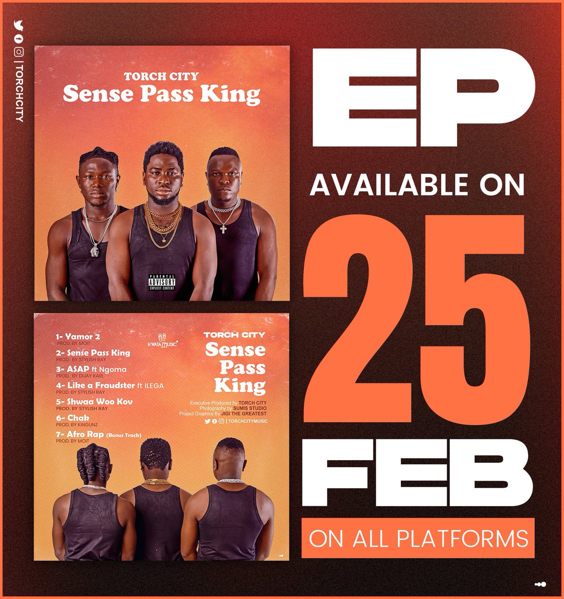 TorchCityMusic's tweet photo. Keep Anticipating #SensePassKing EP by TorchCity which will be available on all platforms on the 25th Feb 2022

You can grab a copy of #SensePassKing EP now on sale
Buy EP now via Mobile Money or Bitcoin here👇🏽  
https://t.co/ZPWdCpGvIb

Cover by : @jigithegreatest https://t.co/NKLupiKQCh