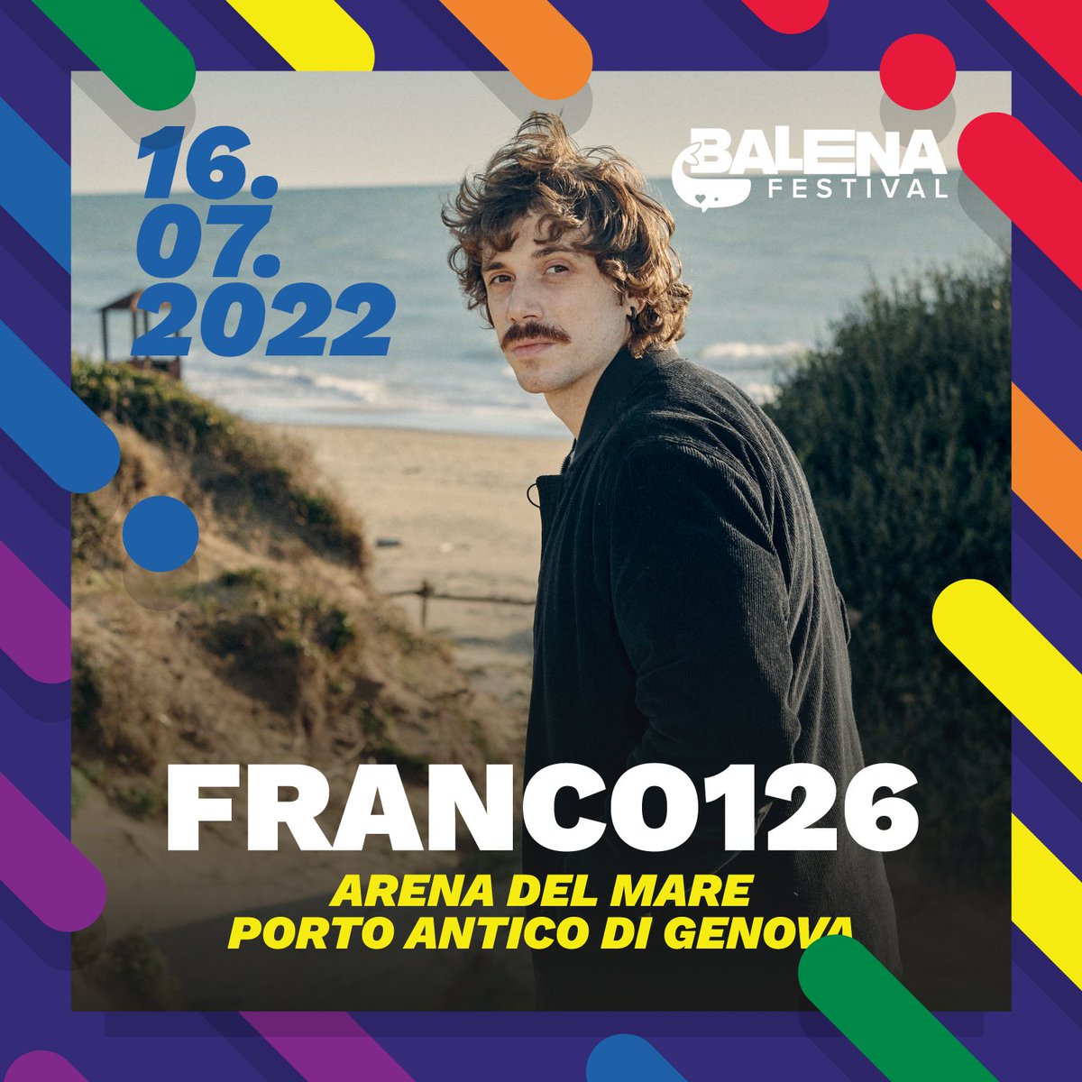 Un graditissimo ritorno: dopo la partecipazione nel 2019, Franco126 sarà di nuovo al #Balenafestival il 16 luglio all'Arena del Mare.

#EstateSpettacolo22