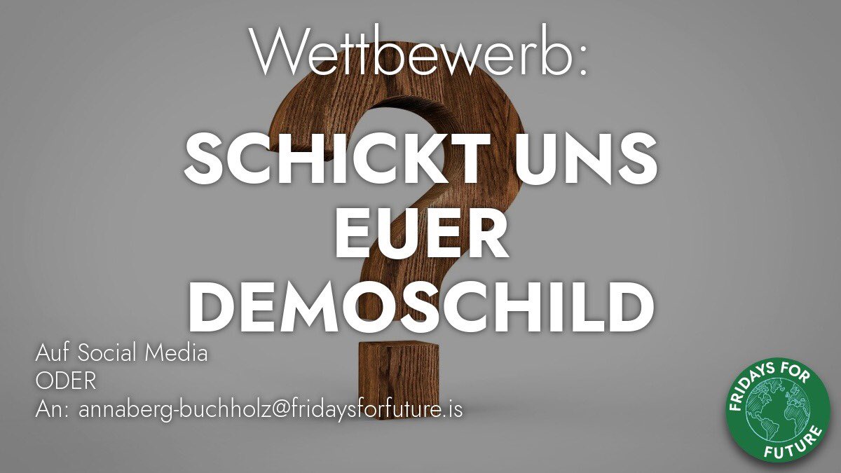 Hey Menschis,

Habt ihr Lust an einer kleinen Aktion teilzunehmen? 🤗

Schickt uns einfach euer Demoschild 🛡️. Wir werden uns diese dann anschauen und das Schönste küren und nächste Woche reposten ‼️

Nehmt zahlreich teil, wir freuen uns auf eure tollen Einsendungen 💚.