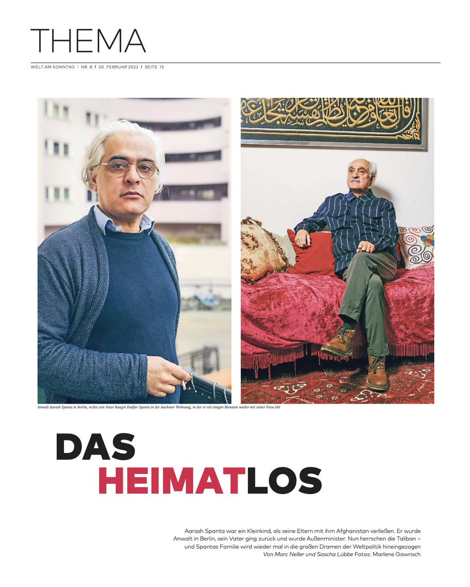 Die Geschichte einer außergewöhnlichen Familie, ein romanhaftes Stück Wirklichkeit, Weltpolitik. Das Titelthema der <a href="/WELTAMSONNTAG/">WELT AM SONNTAG</a> von <a href="/SaschaLuebbe78/">Sascha Lübbe</a> und mir. Ab morgen am Kiosk, demnächst auch online <a href="/welt/">WELT</a>. Mit tollen Fotos von <a href="/GawrischMarlene/">Marlene Gawrisch</a> #Afghanistan