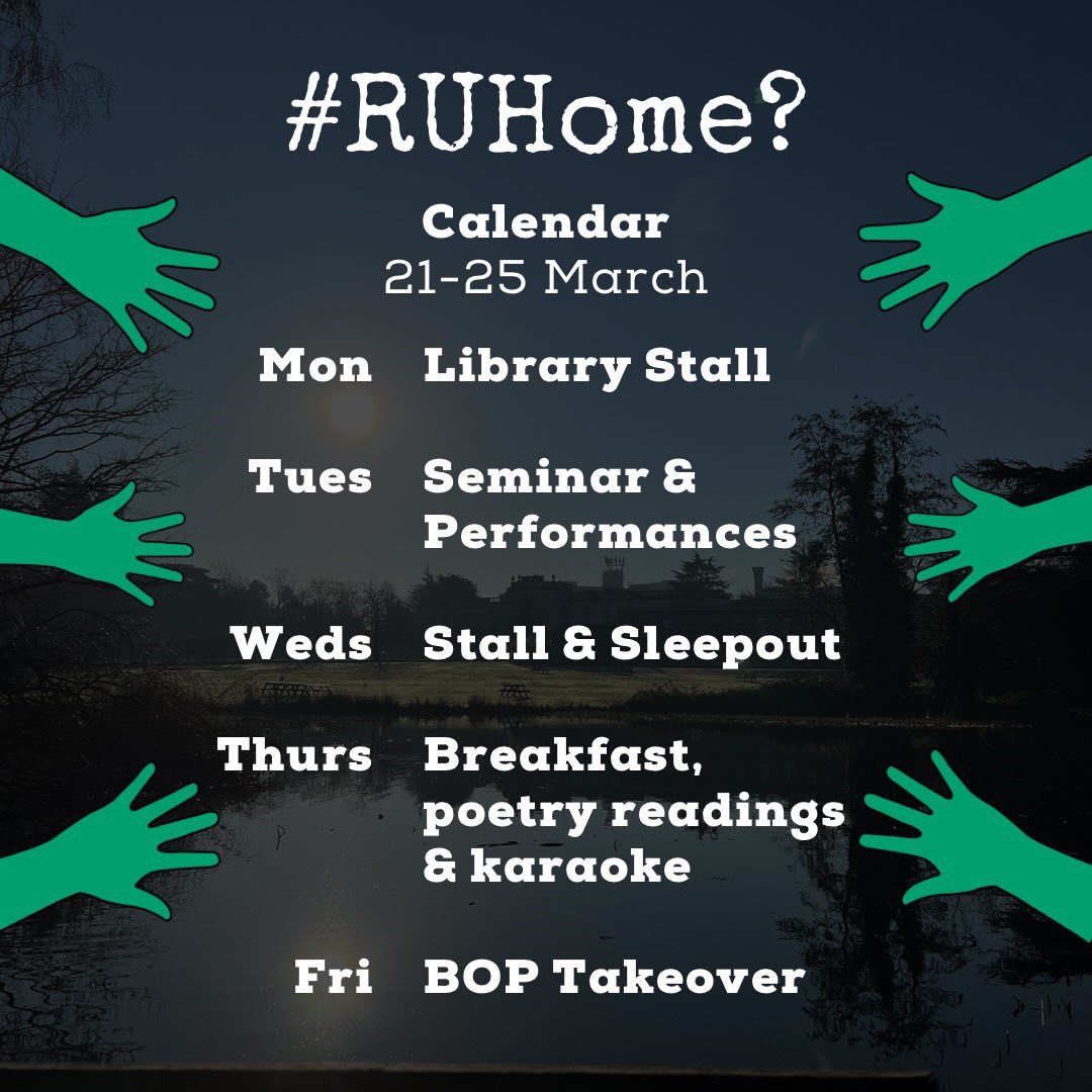 Events take place in the week commencing 22-25 March #RUHome - get involved and help raise awareness of Homelessness 😄 together we are stronger! 💪🏼💪🏼