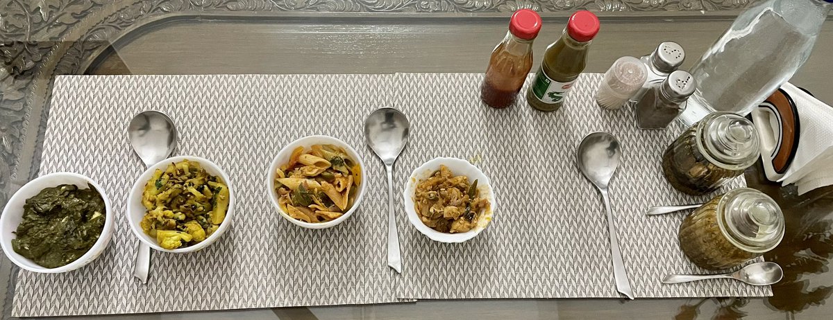 TinyDhillon's tweet photo. When you are served an intercontinental meal … You know the Refrigerator is being cleared 😂 https://t.co/bnN1anK5RO