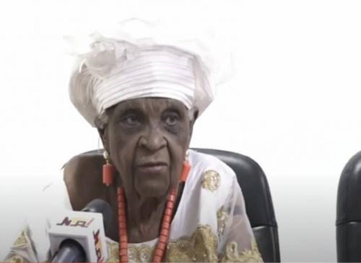 TrueNewsNG's tweet photo. Nonye Josephine Ezeanyaeche, a 102-year-old woman has declared her intentions to run for presidency come 2023.
According to her, there are a lot of good plans she has lined up for the country should she be voted in as President.https://t.co/D2seTRYxzd https://t.co/euY5cqwNFJ