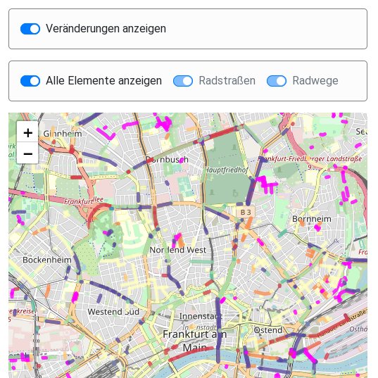 Jetzt ist es auch möglich, nur die Veränderungen zur vorherigen Analyse (aktuell: 2021 zu 2020) anzuzeigen. Das macht es insbesondere spannender, wenn jetzt bald die Analysen für 2022 kommen :) #verkehrswende