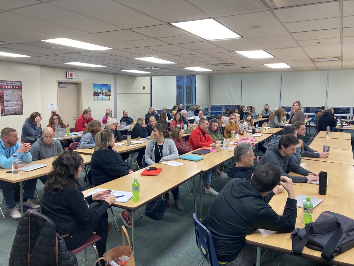 Teachers being students this morning! Differentiation strategies training with high school and middle school teachers.