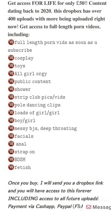 DROPBOX PREMIUM IS BACK!! Message me or click the link in my bio 💘 https://t.co/SuUoLiX2O3<a href="/tag/paypig"class="tags"><span>#paypig</span></a><a href="/tag/selling"class="tags"><span>#selling</span></a><a href="/tag/payme"class="tags"><span>#payme</span></a><a href="/tag/cashapp"class="tags"><span>#cashapp</span></a><a href="/tag/sellingcontent"class="tags"><span>#sellingcontent</span></a>