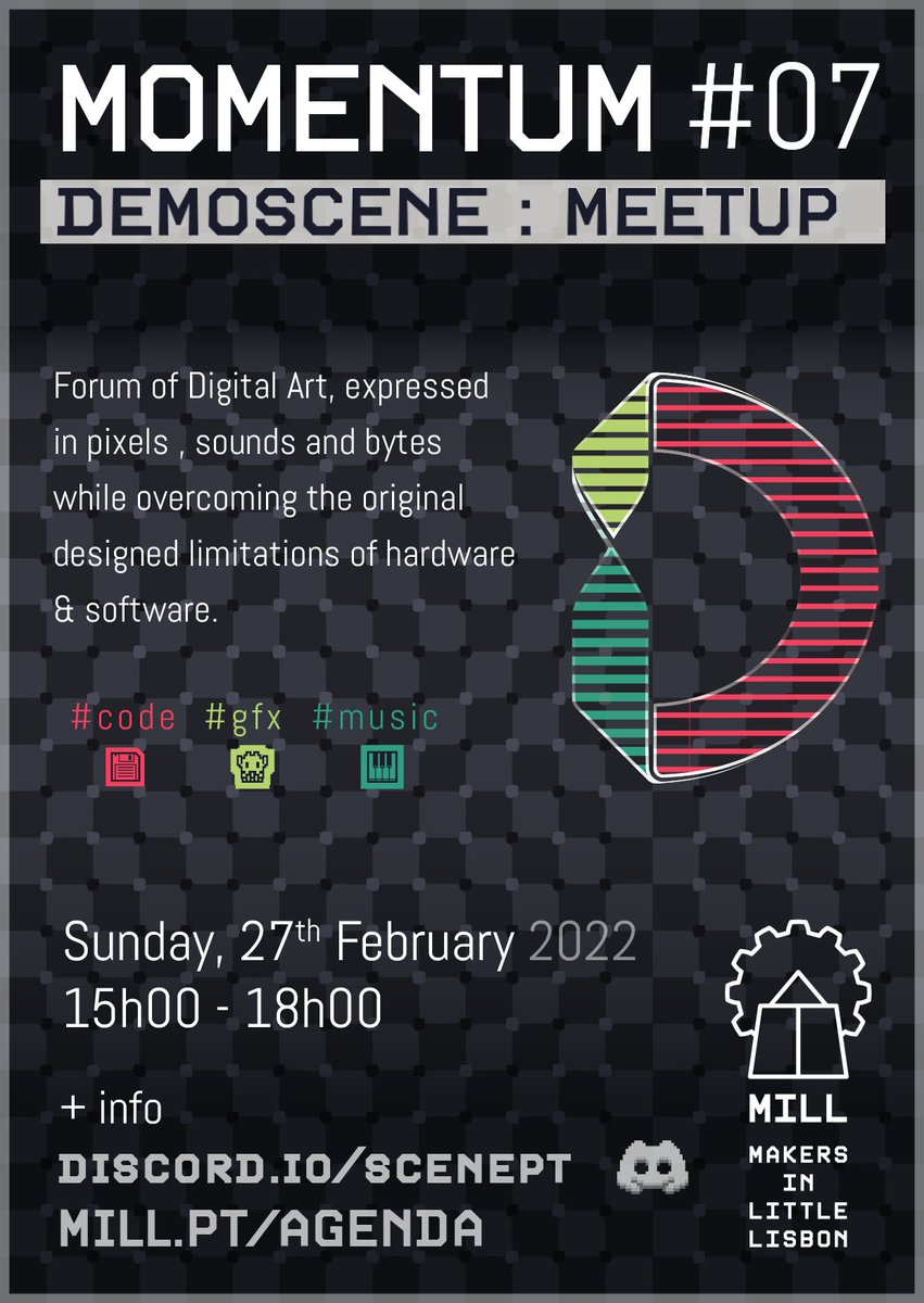 psenough's tweet photo. Ao cuidado da #demoscene Portuguesa: vai haver momentum domingo dia 27 fev na MILL, apareçam. #scenept https://t.co/Cpo4aiF9dX